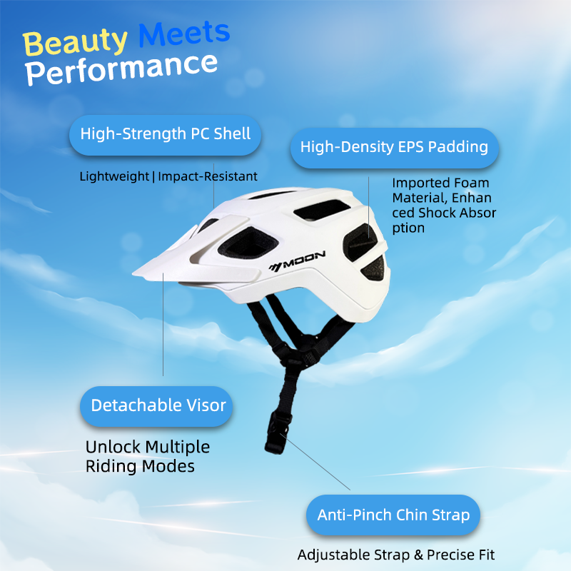 Mountain Biking Helmet Kids - Casco MOON Anti-Olor Profesional para Bicicleta
