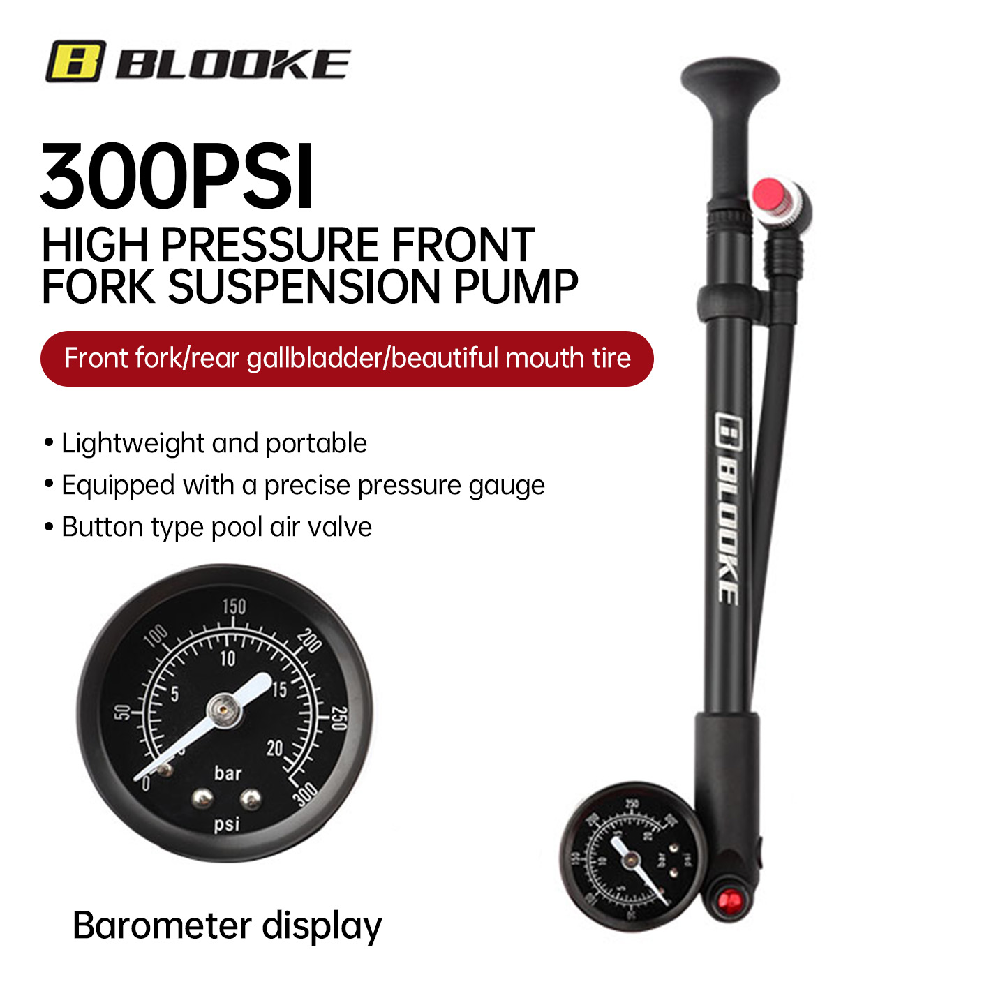 Bomba de aire portátil de alta - Mtb Fork Air reseña y precio